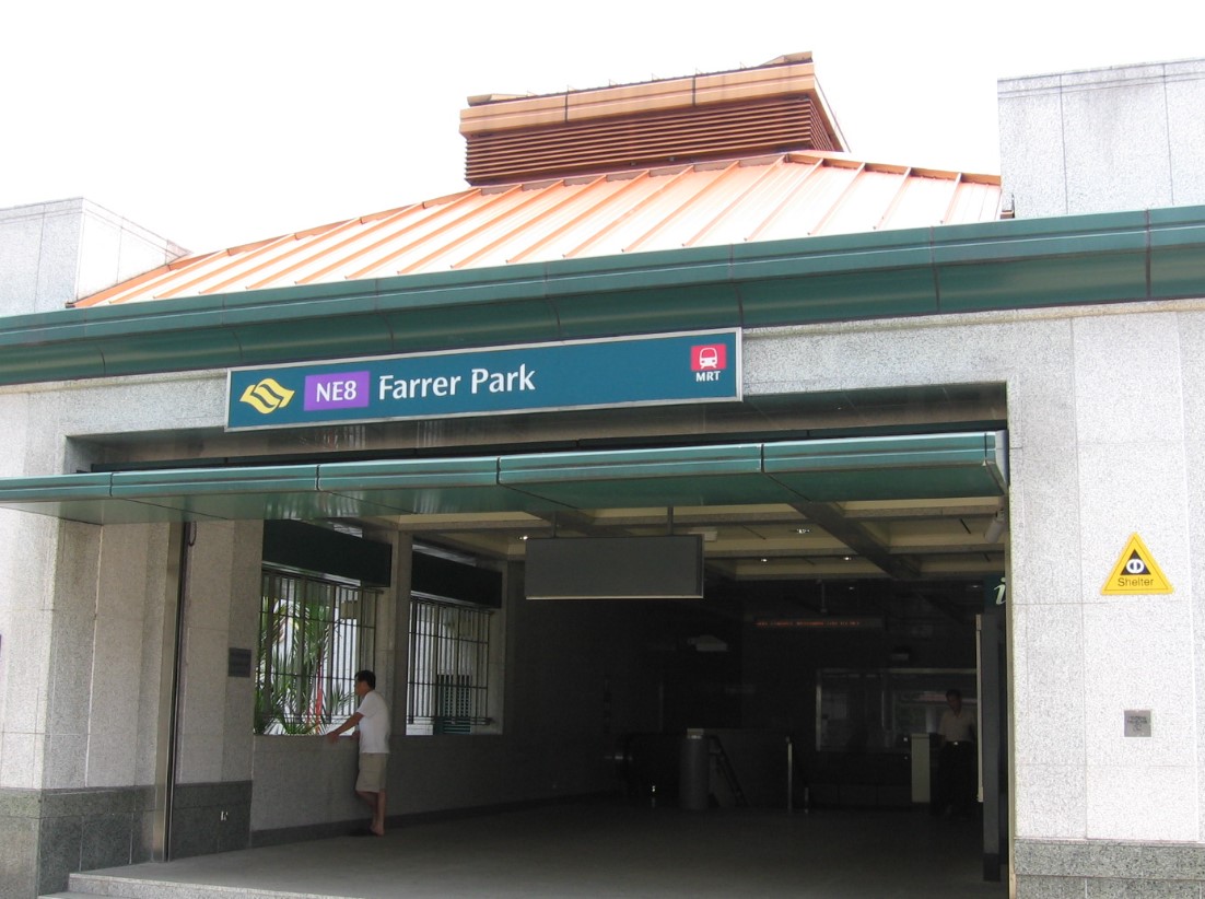 Farrer Park MRT station on North-East Line within walking distance from Dorset Road condo site